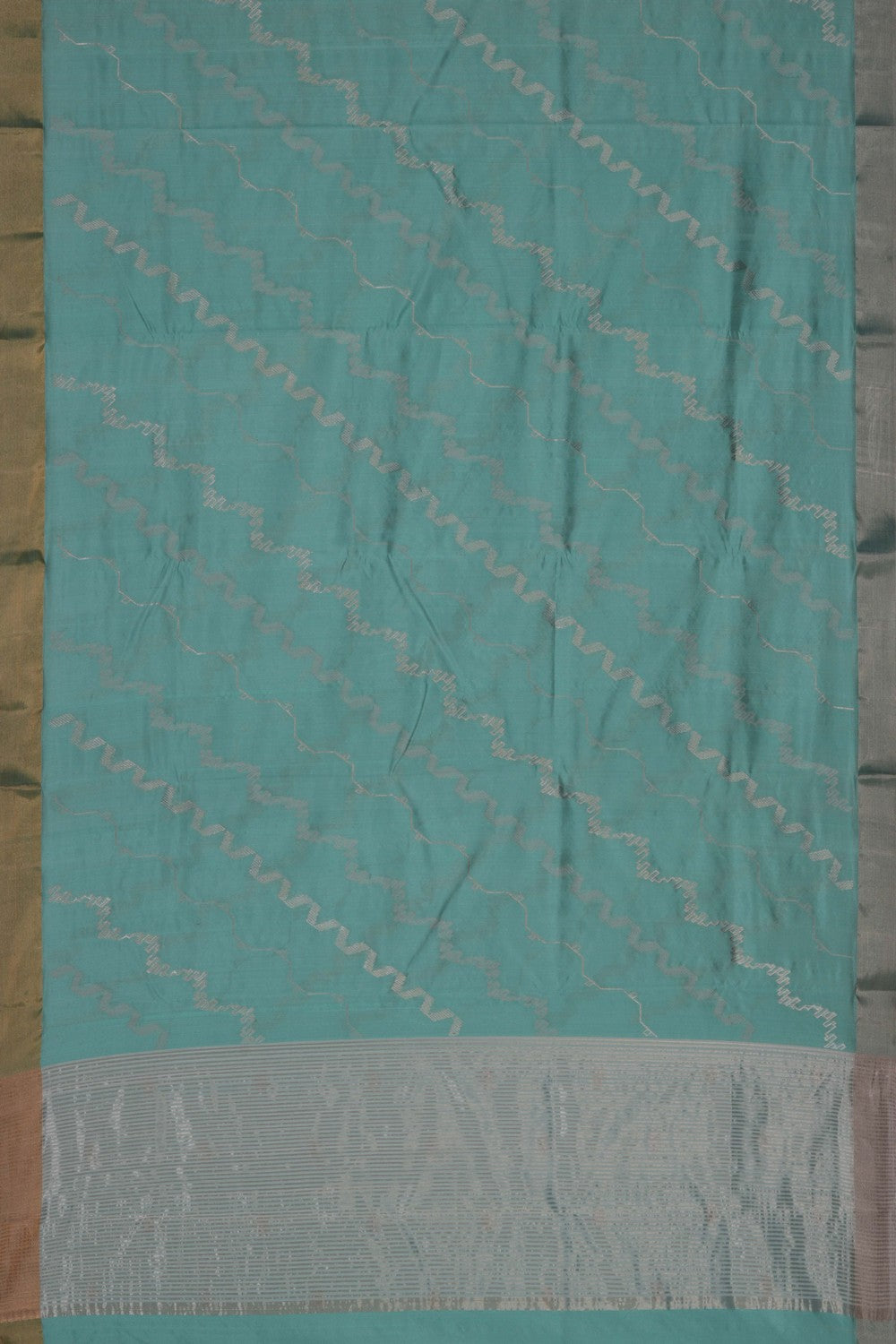 Image of Chanderi Silk Ice Blue Saree